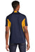 Sport-Tek ST655 Mens Sport-Wick Moisture Wicking Short Sleeve Polo Shirt Navy Blue/Gold Back