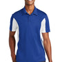 Sport-Tek Mens Sport-Wick Moisture Wicking Short Sleeve Polo Shirt - True Royal Blue/White
