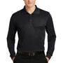 Sport-Tek Mens Sport-Wick Moisture Wicking Long Sleeve Polo Shirt - Black