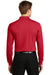 Sport-Tek ST657 Mens Sport-Wick Moisture Wicking Long Sleeve Polo Shirt Red Back