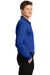 Sport-Tek ST657 Mens Sport-Wick Moisture Wicking Long Sleeve Polo Shirt Royal Blue Side