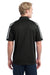 Sport-Tek ST658 Mens Sport-Wick Moisture Wicking Short Sleeve Polo Shirt Black/White/Grey Back