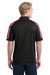 Sport-Tek ST658 Mens Sport-Wick Moisture Wicking Short Sleeve Polo Shirt Black/White/Red Back