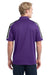 Sport-Tek ST658 Mens Sport-Wick Moisture Wicking Short Sleeve Polo Shirt Purple/White/Black Back