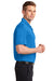 Sport-Tek ST660 Mens Heather Contender Moisture Wicking Short Sleeve Polo Shirt Blue Wake Side