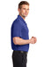 Sport-Tek ST660 Mens Heather Contender Moisture Wicking Short Sleeve Polo Shirt Cobalt Blue Side