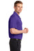 Sport-Tek ST660 Mens Heather Contender Moisture Wicking Short Sleeve Polo Shirt Purple Side