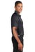 Sport-Tek ST665 Mens Heather Contender Moisture Wicking Short Sleeve Polo Shirt Graphite Grey/Black Side