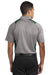 Sport-Tek ST665 Mens Heather Contender Moisture Wicking Short Sleeve Polo Shirt Vintage Grey/Forest Green Back