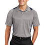 Sport-Tek Mens Heather Contender Moisture Wicking Short Sleeve Polo Shirt - Heather Vintage Grey/True Navy Blue