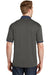 Sport-Tek ST667 Mens Heather Contender Moisture Wicking Short Sleeve Polo Shirt Graphite Grey/Navy Blue Back