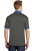 Sport-Tek ST667 Mens Heather Contender Moisture Wicking Short Sleeve Polo Shirt Graphite Grey/Royal Blue Back