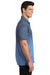 Sport-Tek ST671 Mens Ombre Heather Moisture Wicking Short Sleeve Polo Shirt Carolina Blue/Navy Blue Side