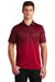 Sport-Tek ST671 Mens Ombre Heather Moisture Wicking Short Sleeve Polo Shirt Red/Black Front