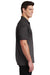 Sport-Tek ST671 Mens Ombre Heather Moisture Wicking Short Sleeve Polo Shirt Iron Grey/Black Side
