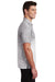 Sport-Tek ST671 Mens Ombre Heather Moisture Wicking Short Sleeve Polo Shirt White/Graphite Grey Side