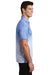 Sport-Tek ST671 Mens Ombre Heather Moisture Wicking Short Sleeve Polo Shirt White/Royal Blue Side