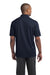 Sport-Tek ST680 Mens Micro-Mesh Moisture Wicking Short Sleeve Polo Shirt Navy Blue Back