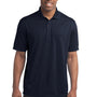 Sport-Tek Mens Micro-Mesh Moisture Wicking Short Sleeve Polo Shirt - True Navy Blue