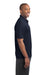 Sport-Tek ST680 Mens Micro-Mesh Moisture Wicking Short Sleeve Polo Shirt Navy Blue Side