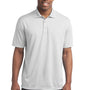Sport-Tek Mens Micro-Mesh Moisture Wicking Short Sleeve Polo Shirt - White