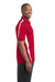 Sport-Tek ST685 Mens Micro-Mesh Moisture Wicking Short Sleeve Polo Shirt Red Side