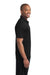Sport-Tek ST690 Mens Active Mesh Moisture Wicking Short Sleeve Polo Shirt Black Side