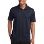 Sport-Tek Mens Active Mesh Moisture Wicking Short Sleeve Polo Shirt - True Navy Blue