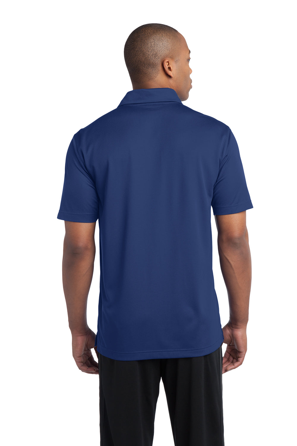 Sport-Tek ST690 Mens Active Mesh Moisture Wicking Short Sleeve Polo Shirt Royal Blue Back