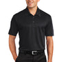 Sport-Tek Mens Active Mesh Moisture Wicking Short Sleeve Polo Shirt - Black/Grey