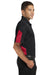 Sport-Tek ST695 Mens Active Mesh Moisture Wicking Short Sleeve Polo Shirt Black/Red Side