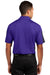Sport-Tek ST695 Mens Active Mesh Moisture Wicking Short Sleeve Polo Shirt Purple/Grey Back