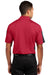 Sport-Tek ST695 Mens Active Mesh Moisture Wicking Short Sleeve Polo Shirt Red/Grey Back