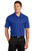 Sport-Tek ST695 Mens Active Mesh Moisture Wicking Short Sleeve Polo Shirt Royal Blue/Grey Front