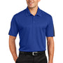 Sport-Tek Mens Active Mesh Moisture Wicking Short Sleeve Polo Shirt - True Royal Blue/Grey