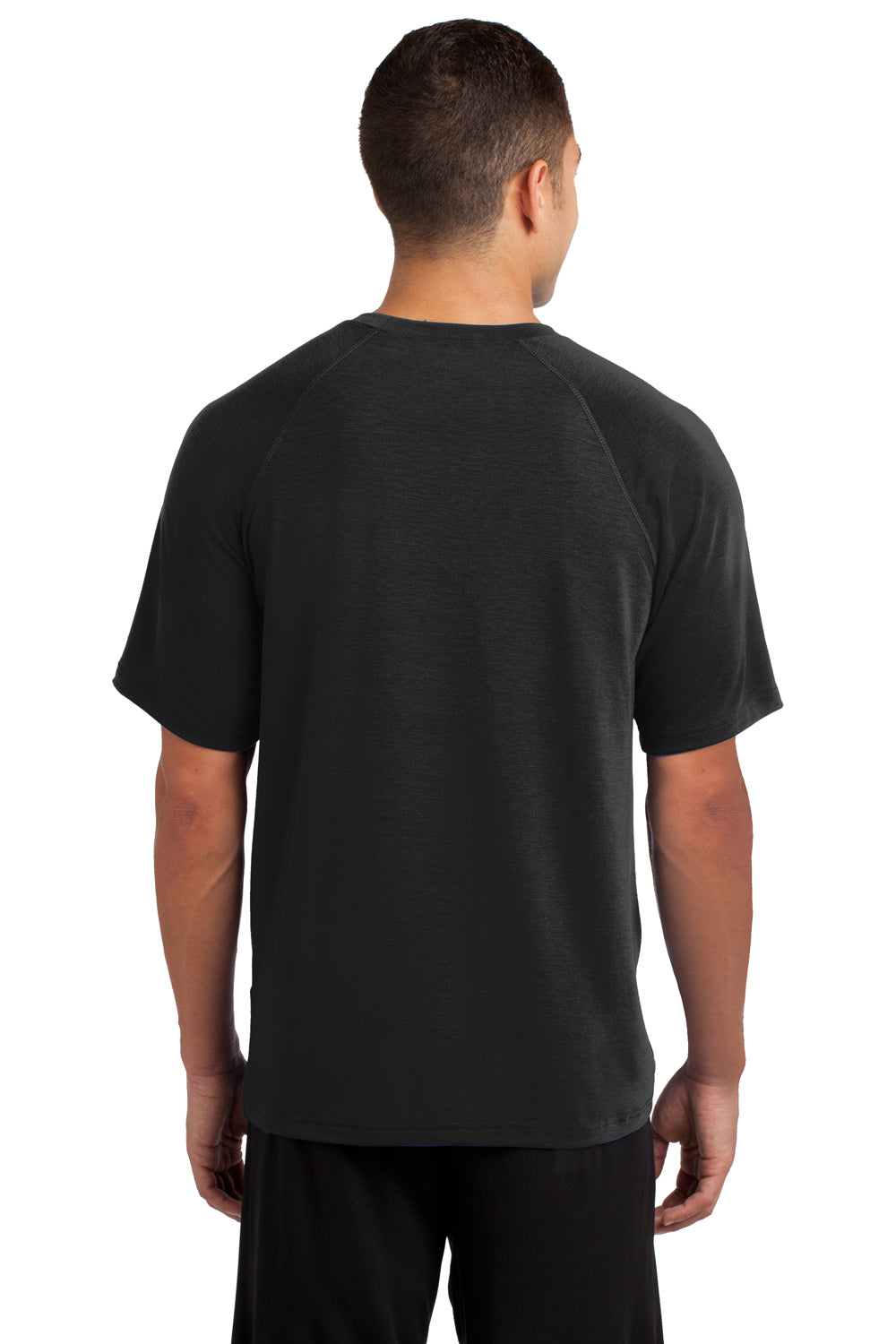 Sport-Tek ST700 Mens Ultimate Performance Moisture Wicking Short Sleeve Crewneck T-Shirt Black Back
