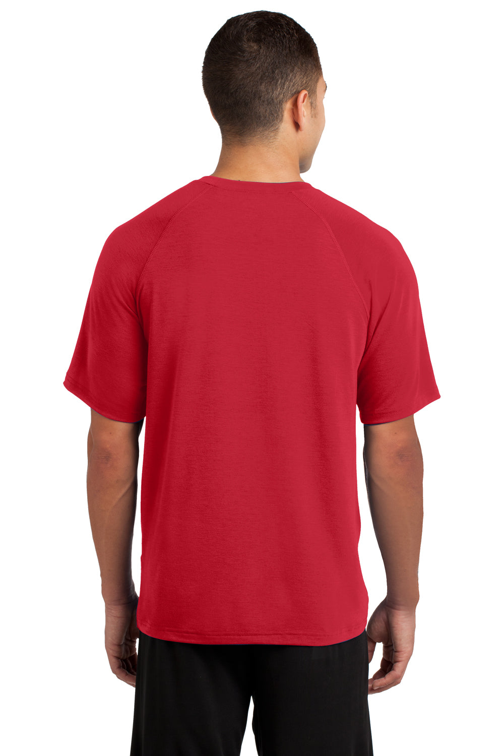 Sport-Tek ST700 Mens Ultimate Performance Moisture Wicking Short Sleeve Crewneck T-Shirt Red Back