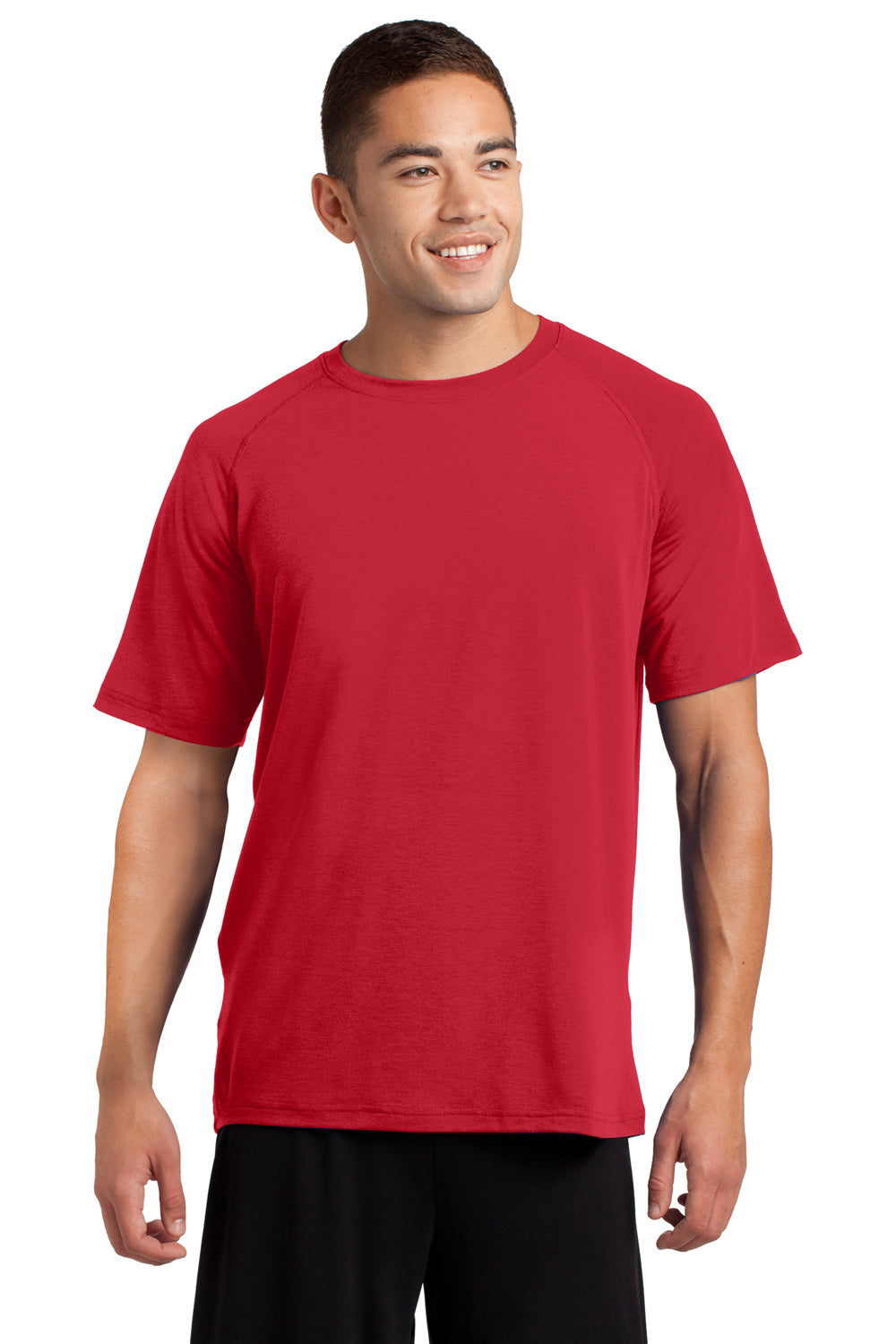 Sport-Tek ST700 Mens Ultimate Performance Moisture Wicking Short Sleeve Crewneck T-Shirt Red Front