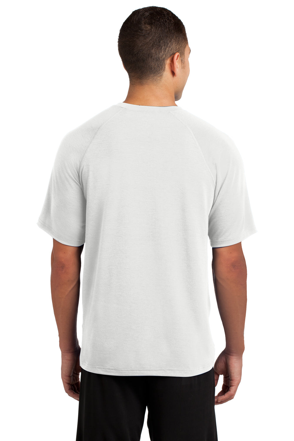 Sport-Tek ST700 Mens Ultimate Performance Moisture Wicking Short Sleeve Crewneck T-Shirt White Back
