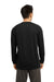 Sport-Tek ST700LS Mens Ultimate Performance Moisture Wicking Long Sleeve Crewneck T-Shirt Black Back
