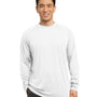 Sport-Tek Mens Ultimate Performance Moisture Wicking Long Sleeve Crewneck T-Shirt - White