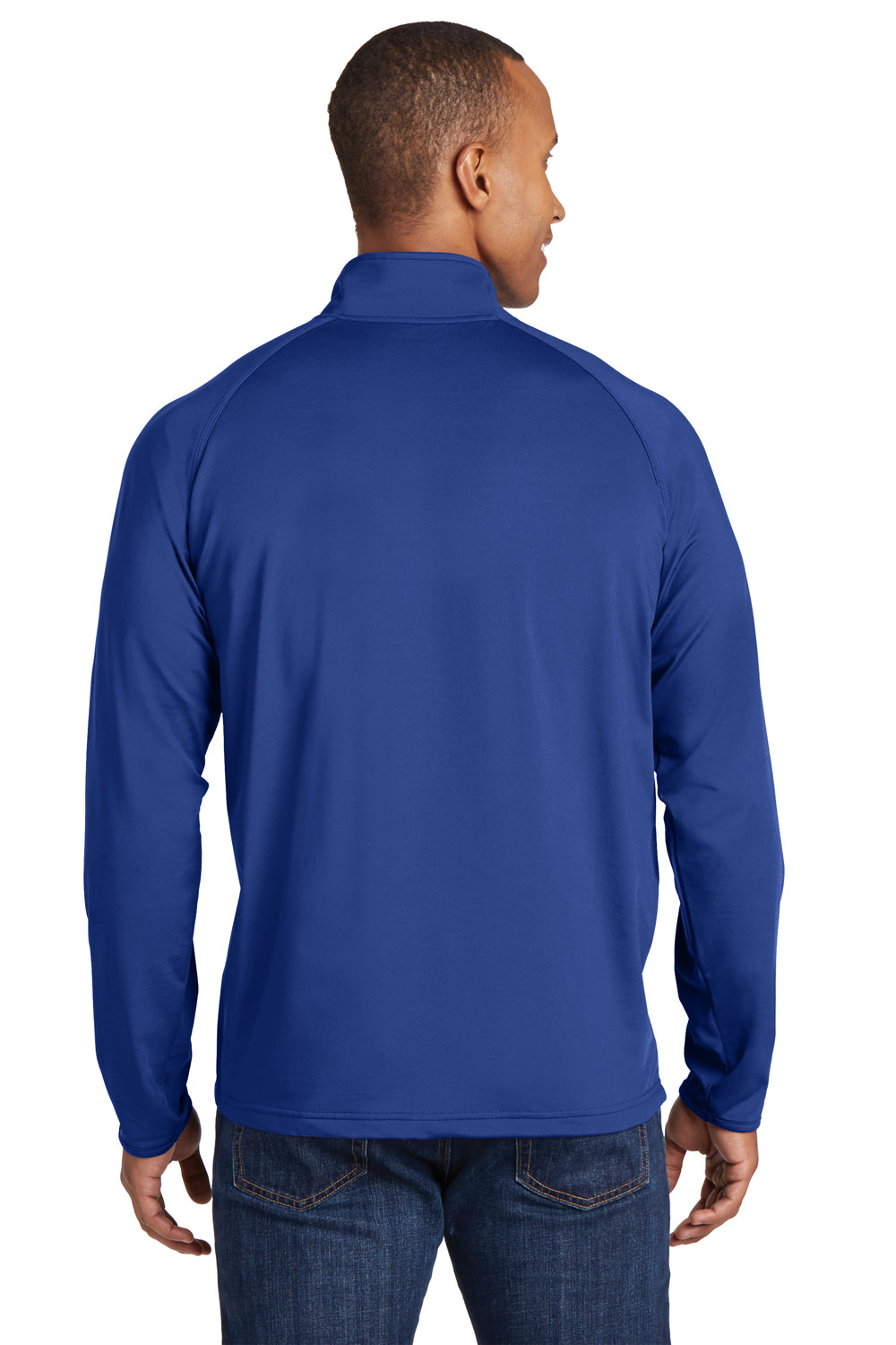 Sport-Tek ST850 Mens Sport-Wick Moisture Wicking 1/4 Zip Sweatshirt Royal Blue Back