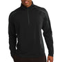 Sport-Tek Mens Sport-Wick Moisture Wicking 1/4 Zip Sweatshirt - Black/Charcoal Grey