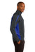 Sport-Tek ST851 Mens Sport-Wick Moisture Wicking 1/4 Zip Sweatshirt Charcoal Grey/Royal Blue Side