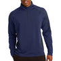 Sport-Tek Mens Sport-Wick Moisture Wicking 1/4 Zip Sweatshirt - True Navy Blue/Charcoal Grey