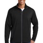 Sport-Tek Mens Sport-Wick Moisture Wicking Full Zip Jacket - Black/Charcoal Grey