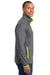 Sport-Tek ST853 Mens Sport-Wick Moisture Wicking Full Zip Jacket Heather Grey/Neon Green Side
