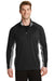 Sport-Tek ST854 Mens Sport-Wick Moisture Wicking 1/4 Zip Sweatshirt Black/Heather Charcoal Grey Front