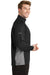 Sport-Tek ST854 Mens Sport-Wick Moisture Wicking 1/4 Zip Sweatshirt Black/Heather Charcoal Grey Side
