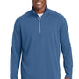 Sport-Tek Mens Sport-Wick Moisture Wicking 1/4 Zip Sweatshirt - Dawn Blue